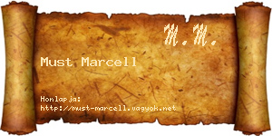 Must Marcell névjegykártya