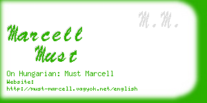 marcell must business card